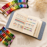 Embroidery Starter Kit – 106 Stitches, Bamboo Hoop & 86-Piece Accessory Set