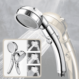 PowerShower 3-in-1 high-pressure showerhead in silver
