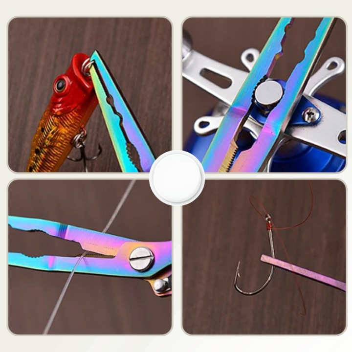 Fishing Pliers 3-in-1 – 420 Stainless Steel, Titanium-Coated & 17.5 cm Length