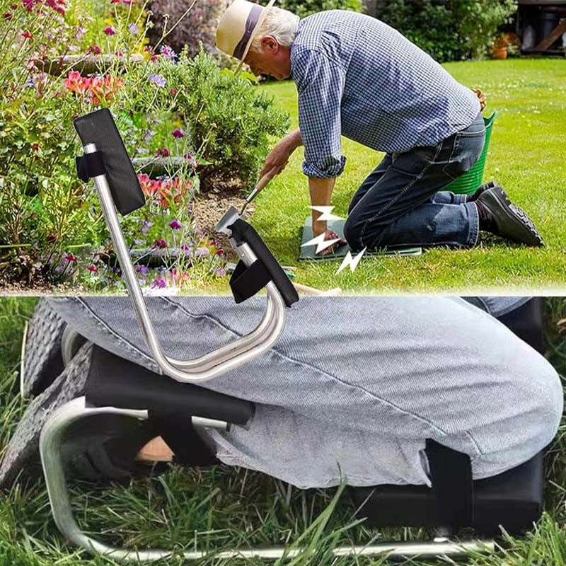 Garden Kneeler Seat – EVA Padded, Adjustable Height, Holds 150kg, Steel Frame