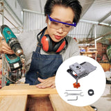 Door Hinge Drill Jig – Stainless Steel, Adjustable Edge Guide for 1-3cm Boards