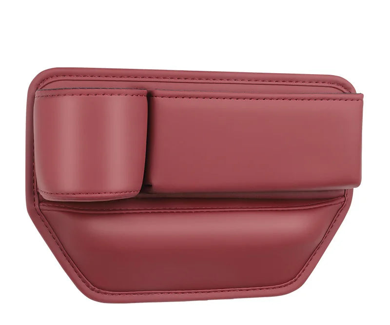 Car Seat Gap Organizer – PU Leather, Cup & Phone Holder, 2-Pack