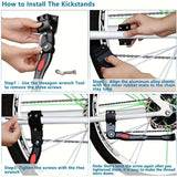 Adjustable Bike Kickstand – Aluminum, 32.7–37.8 cm & Universal Fit