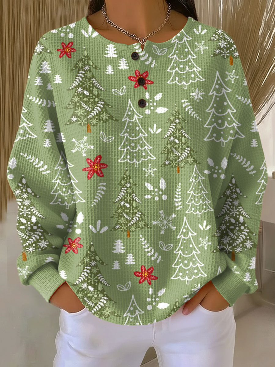 Ingrid Christmas Tree Pullover - Festive Holiday Sweater for Women
