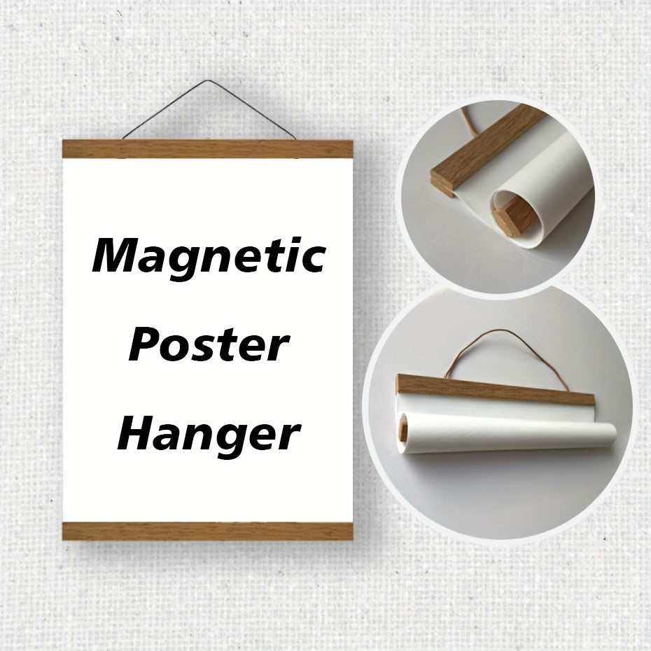 Magnetic Poster Hanger – Recycled Teak Wood, Frameless & 21–71cm Sizes