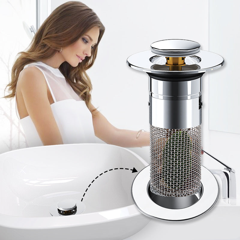 Universal Drain Strainer – Catches Hair & Debris, Tool-Free Fit, Kitchen & Bath