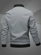 Finn Casual Men's Bomber Jacket with Embroidered Lettering - Stylish & Comfortable Outerwear