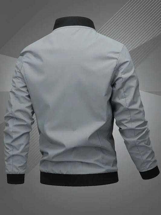 Finn Casual Men's Bomber Jacket with Embroidered Lettering - Stylish & Comfortable Outerwear