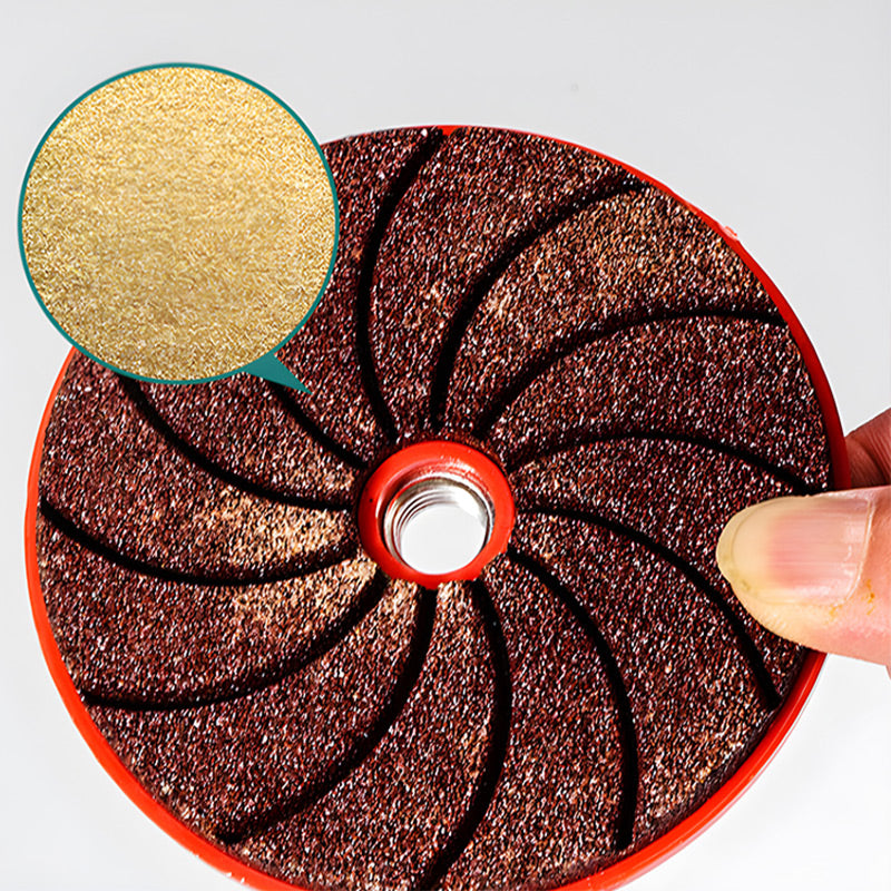 Angle Grinder Polishing Disc – Silicon Carbide, 6mm, Cooling Vents, 50 & 100 Grit