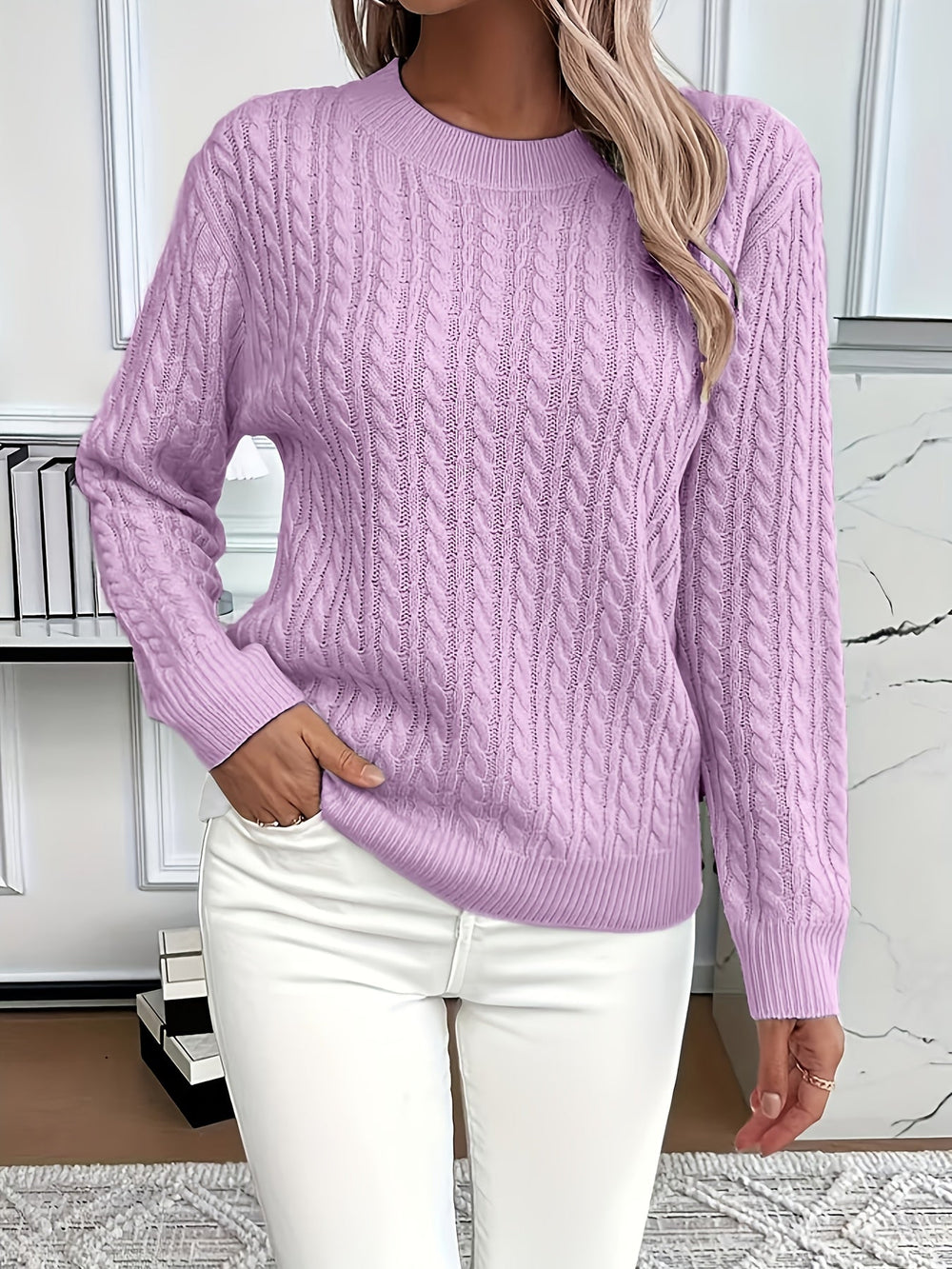 Nadia™ - Lässiger Damen Strickpullover für Freizeit & Alltag – Bequem, Stylisch und Vielseitig