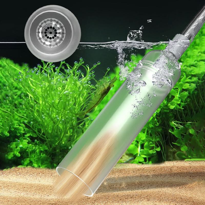 Aquarium Gravel Vacuum Siphon – Adjustable Flow Control, Fish Net & 260cm Hose