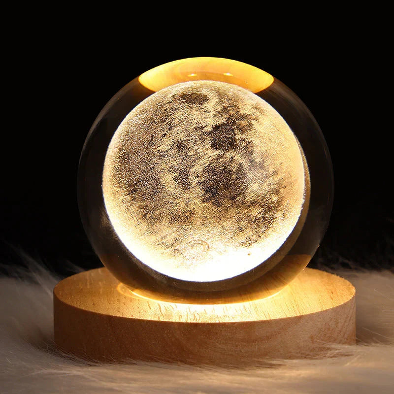 GlowCryst 3D Crystal Mood Lighting - Elegant LED Night Light for Home Decor & Ambiance
