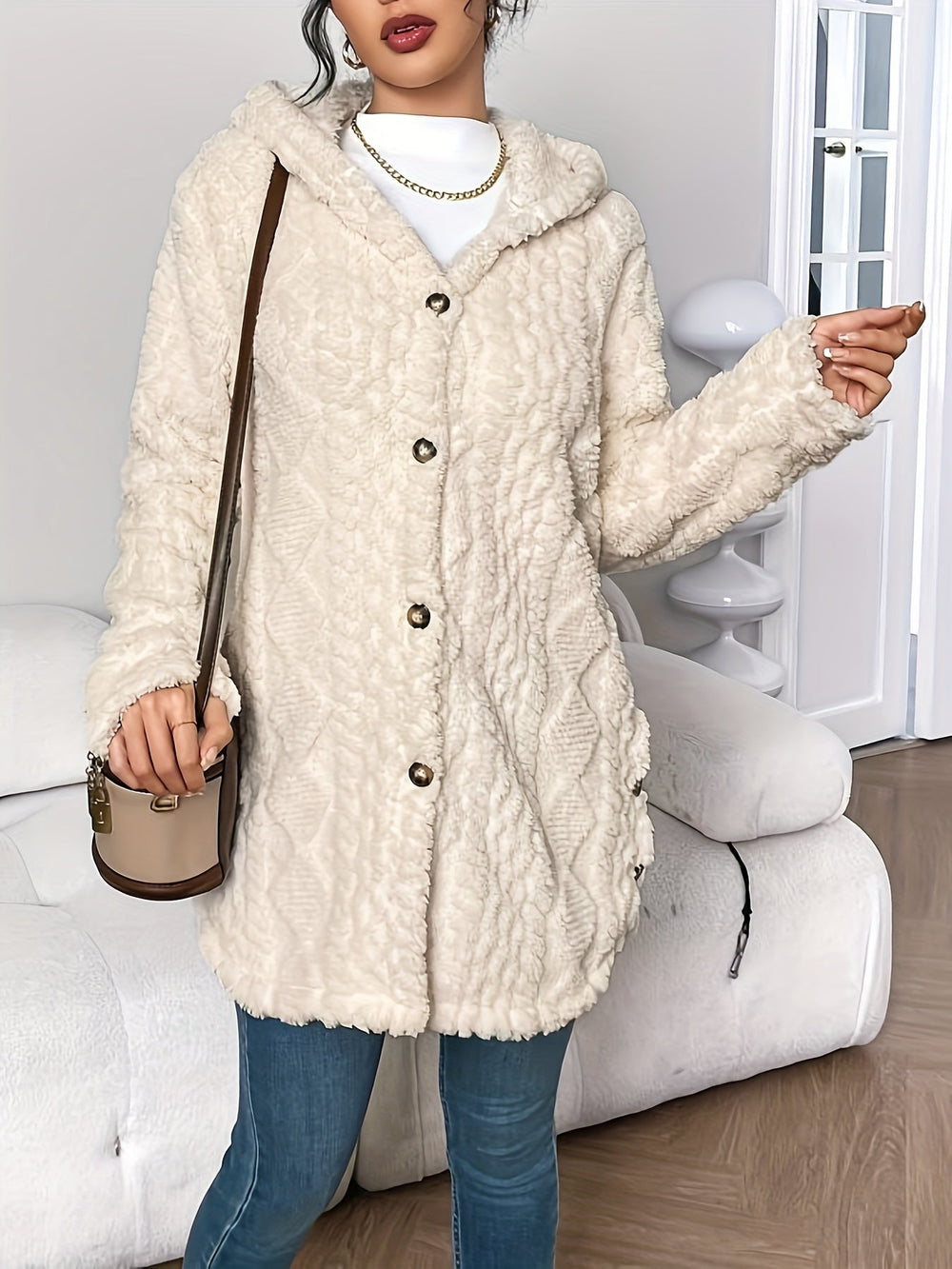 Soft Long Women's Cardigan with Hood – Marit