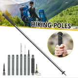 Adjustable Aluminum Trekking Pole – Built-In Survival Kit, EVA Grip & Extends to 105.9cm