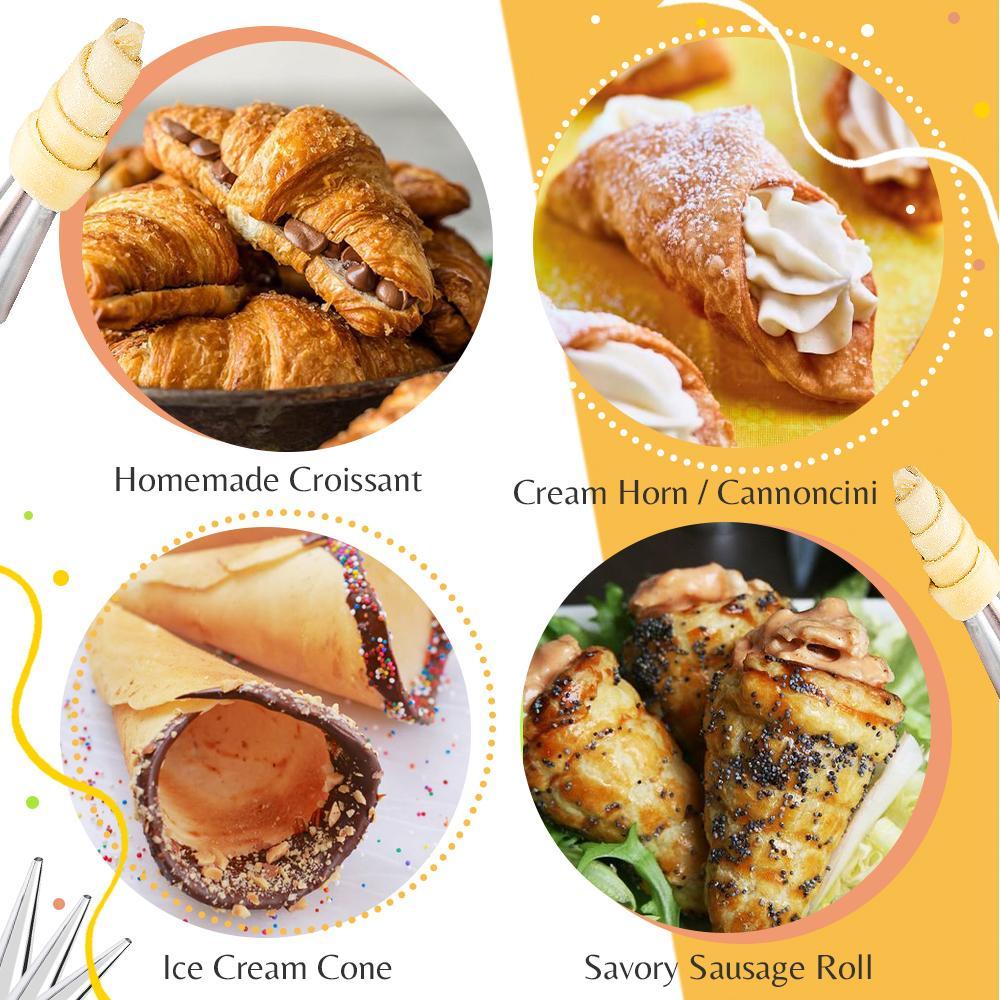 Enhanced Product Title: "Hörnchenformen Set – Perfekte Knusprige Cremerollen Selbstgemacht für Zuhause | Backzubehör für Feine Desserts" 

This title includes relevant keywords for better visibility and appeal, while clearly conveying the product's purpos