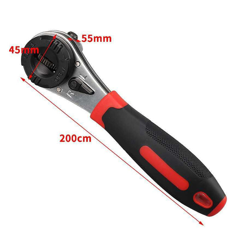 Adjustable Ratchet Wrench – 6-22mm, 60-Tooth Chrome-Vanadium Steel & Reversible