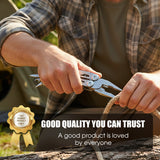 12-in-1 Multitool – 3Cr13 Stainless Steel, Pliers, Knife, Saw & Screwdriver