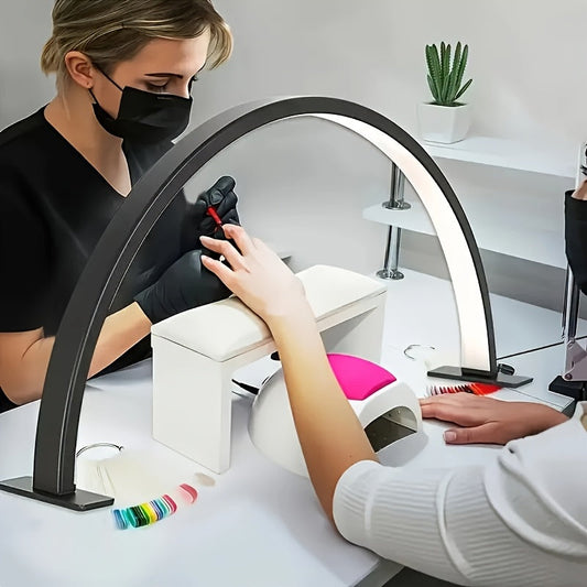 LED Desk Lamp – Crescent Moon Design, Adjustable Brightness & USB-Powered Metal Build