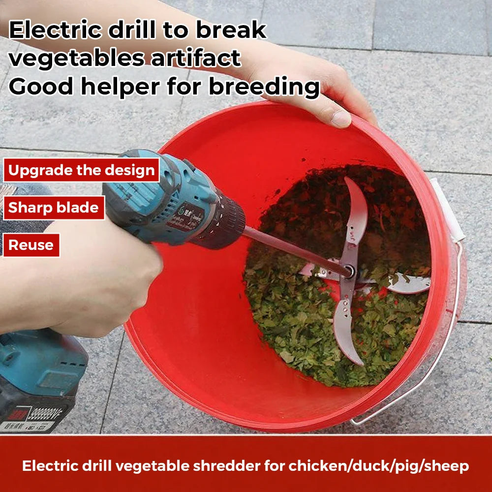 Stainless Steel Vegetable Chopper – 4 Blades, Grass & Feed Cutter, Heavy-Duty