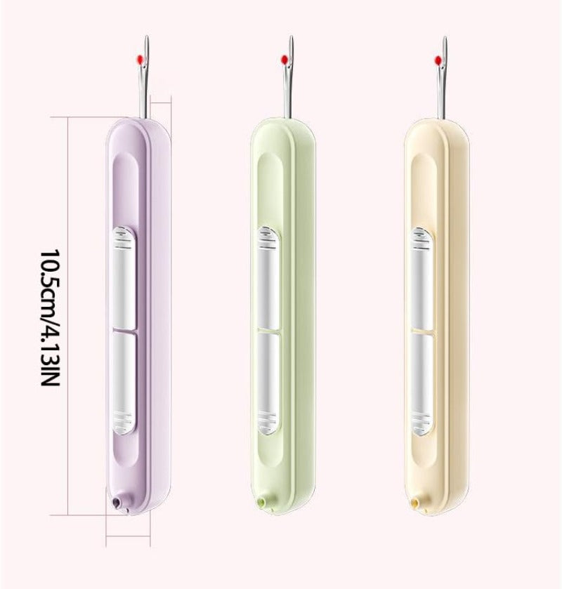 2-in-1 Seam Ripper & Needle Threader – Ergonomic Sewing Tool with Safety Cap