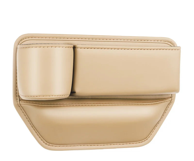 Car Seat Gap Organizer – PU Leather, Cup & Phone Holder, 2-Pack