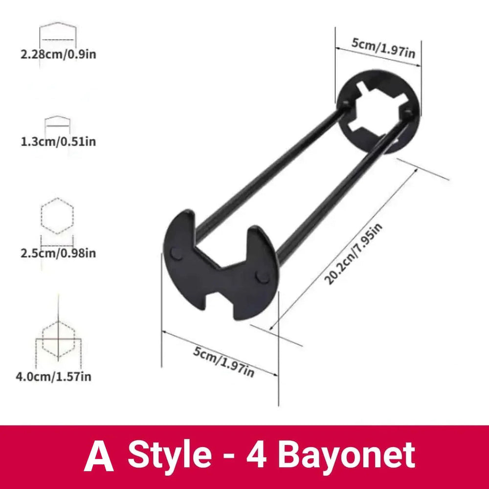 Swivel Basin Wrench – 360° Adjustable Head, Metal & 3-7 Bayonet Sizes for Plumbing
