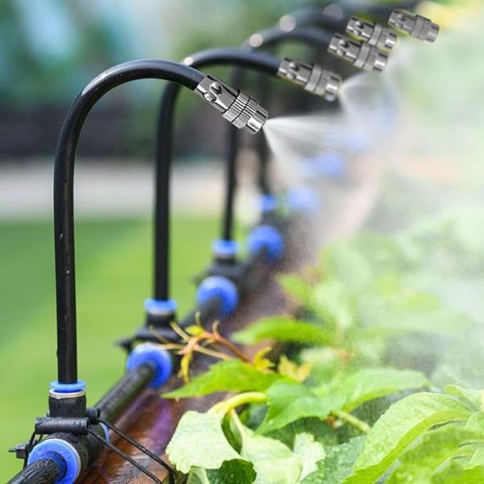 Drip Irrigation System – 360° Adjustable Sprayers, 12mm PE Tubing & 5-20m Lengths