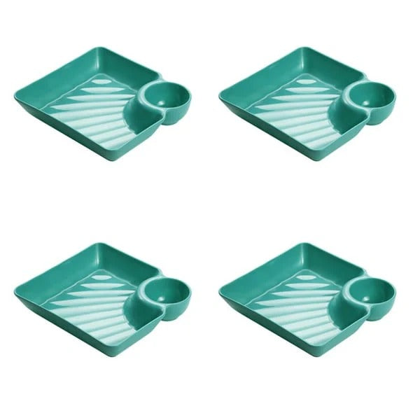 Serving Platter with Sauce Compartment – 25cm, Food-Grade & Dishwasher Safe