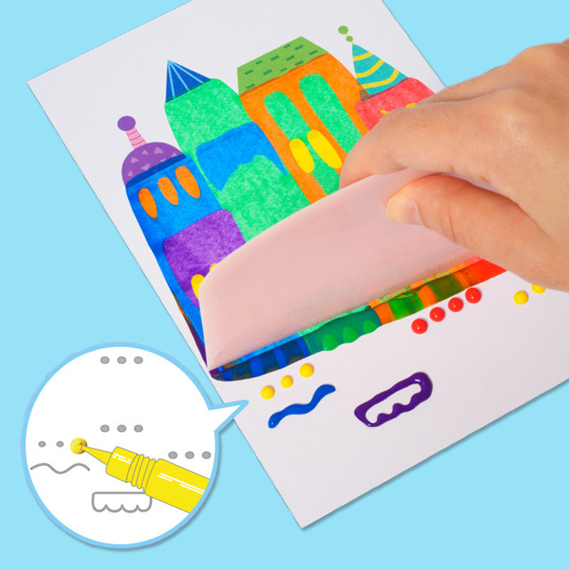 Rainbow Scratch Art Kit – Cartoon Designs, Scraper Tool & Storage Box