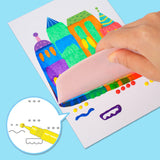 Rainbow Scratch Art Kit – Cartoon Designs, Scraper Tool & Storage Box