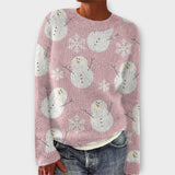 Simone - Bequemer Weihnachts-Pullover für Damen | Festlicher Strickpullover mit Weihnachtsmotiv