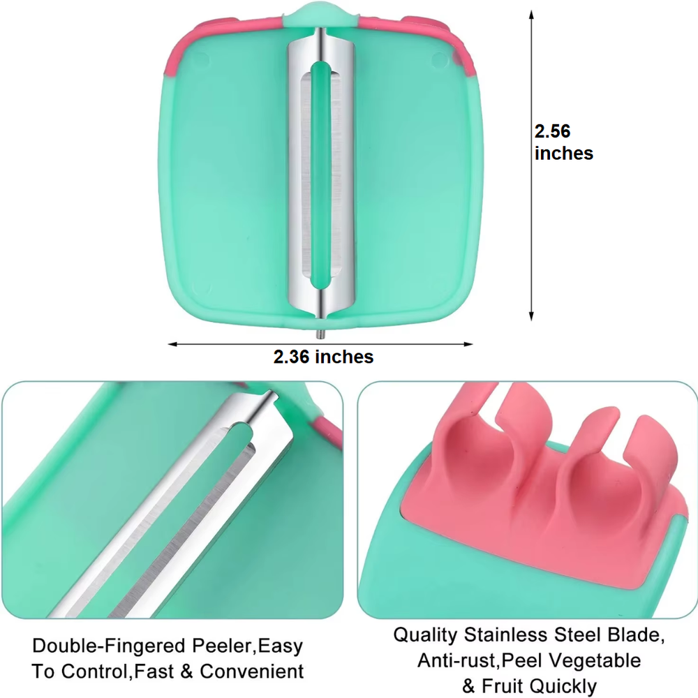 Premium 4-Piece Vegetable Peeler Set - Ergonomic Design, Stainless Steel Blades, Perfect for Fruits & Vegetables