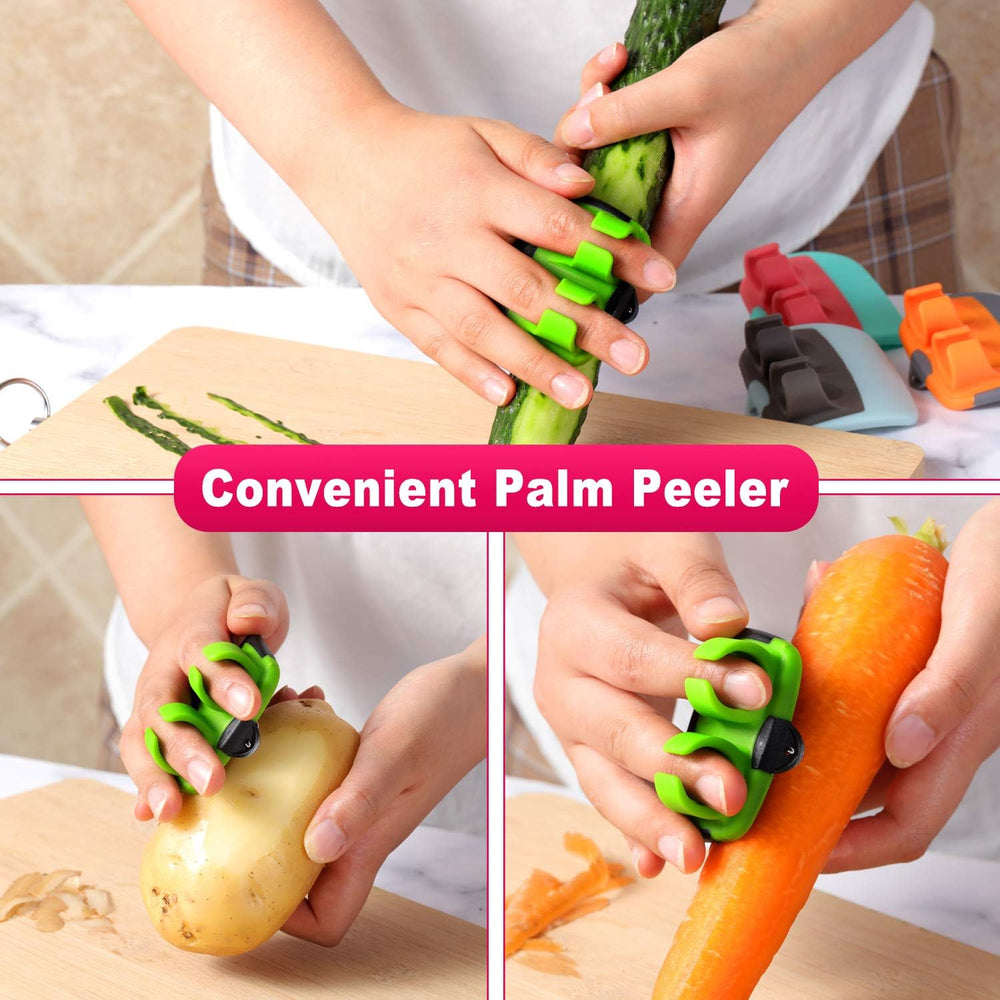 Premium 4-Piece Vegetable Peeler Set - Ergonomic Design, Stainless Steel Blades, Perfect for Fruits & Vegetables