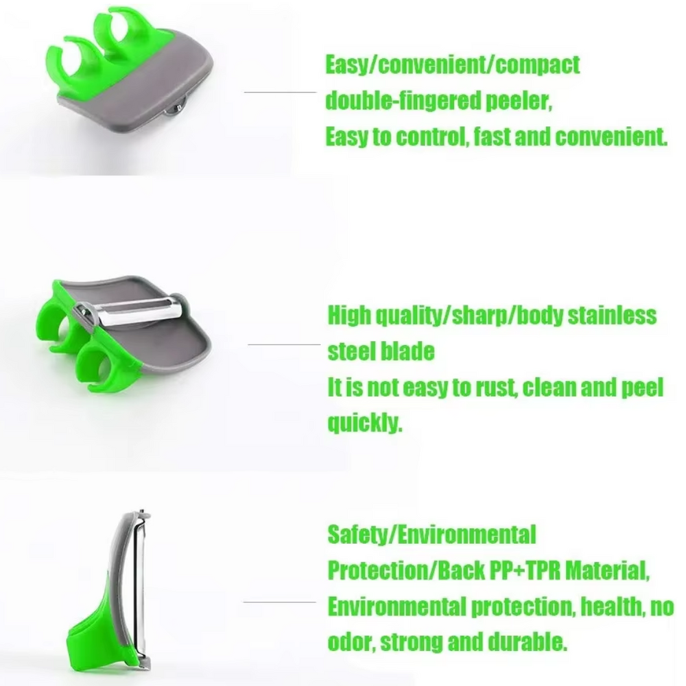 Premium 4-Piece Vegetable Peeler Set - Ergonomic Design, Stainless Steel Blades, Perfect for Fruits & Vegetables