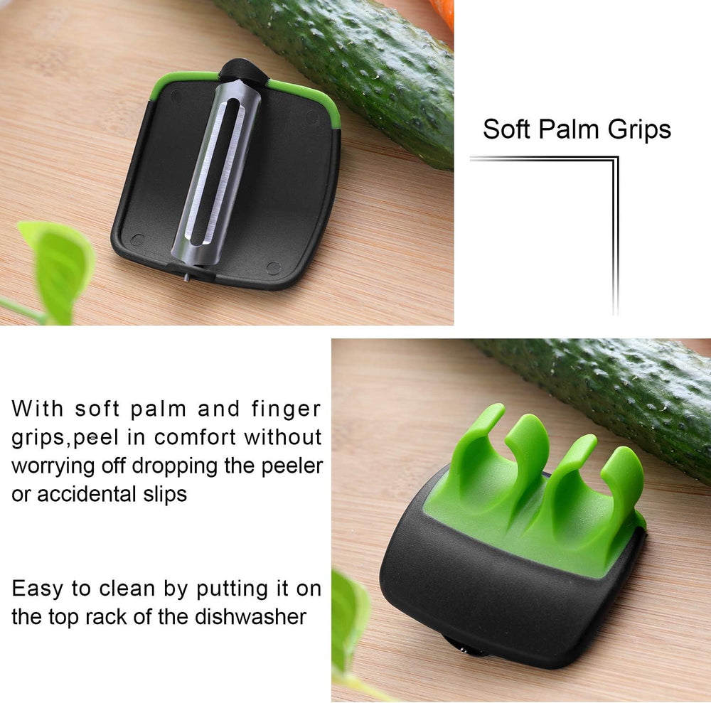 Premium 4-Piece Vegetable Peeler Set - Ergonomic Design, Stainless Steel Blades, Perfect for Fruits & Vegetables