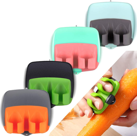 4-Piece Vegetable Peeler Set - Ergonomic Design, Stainless Steel Blades, Perfect for Fruits & Vegetables