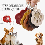 Paw-Shaped Keychain – PU Leather, 5.5cm, Keepsake Storage Compartment