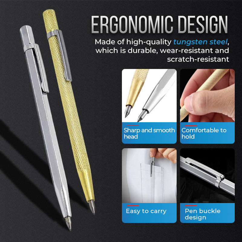 Tungsten Steel Glass Cutter Pen – 2-Pack for Glass, Tile & Metal Marking