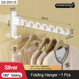 Folding Wall-Mounted Drying Rack – Aluminum, 180° Swivel & Space-Saving