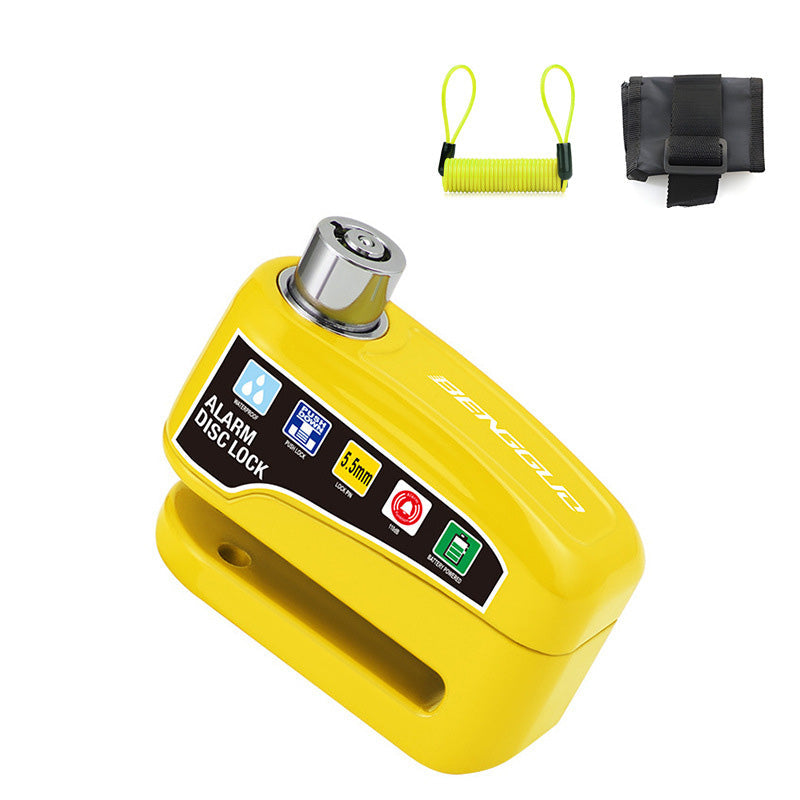 Motorcycle Disc Brake Lock with Alarm – 110 dB, Aluminum Alloy & 2 Keys