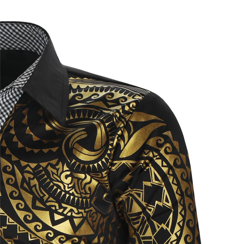 Darius – Men's Shirt with Gold Details