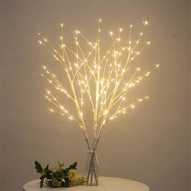 LED Birch Tree Christmas Lights – 100 Warm White LED Decoration