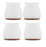 Silicone Furniture Leg Covers – Floor-Protecting Glides with Felt Pads, 16-Pack