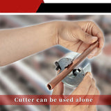 Ratchet Pipe Cutter – 6-23mm, Hardened Steel Blade for Copper, PVC & Steel