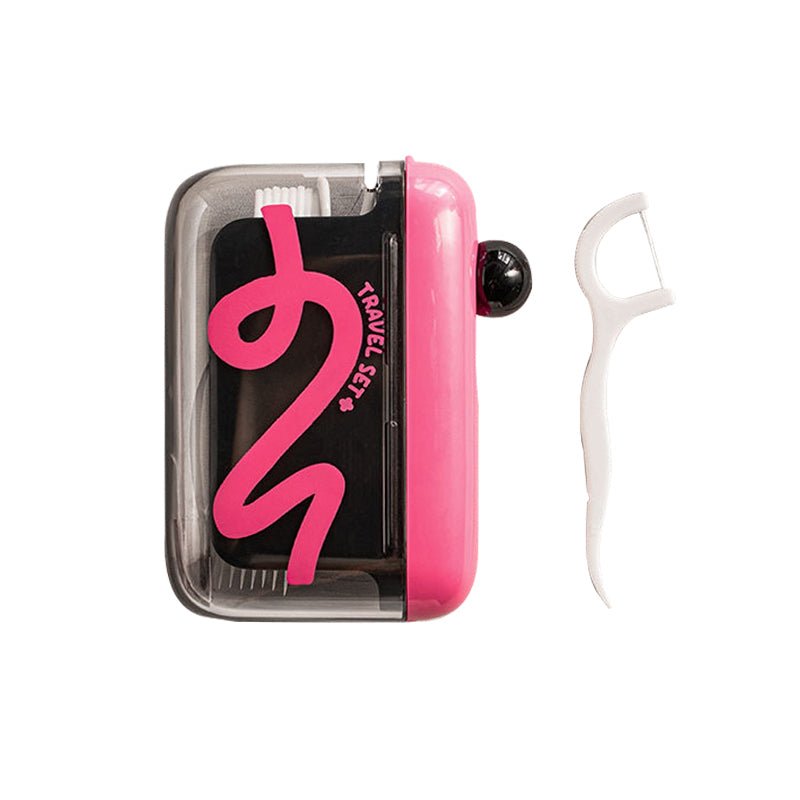Push-Button Floss Pick Dispenser – 100 Picks, Refillable & Dustproof