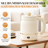 Portable Electric Cooking Mug – 900ml Ceramic, 40-80°C Control & Nonstick Coating
