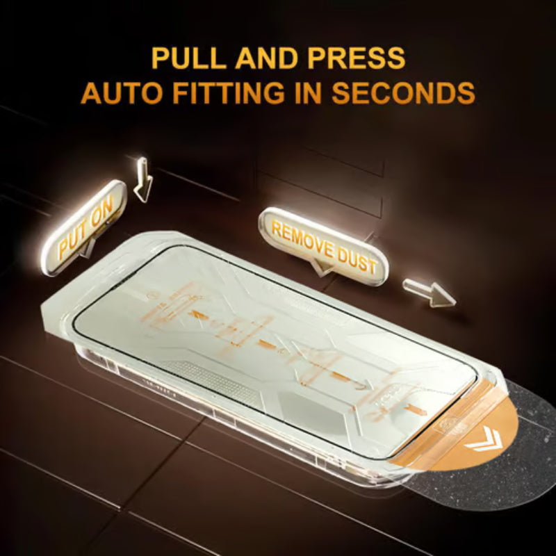iPhone Tempered Glass Screen Protector – Dust-Free Install, Face ID Compatible & Oleophobic Coating