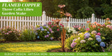 Copper Calla Lily Garden Stake – 61cm, Wind Chime Bells & Weatherproof Iron