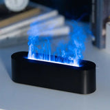 LED Flame Aroma Diffuser – Ultrasonic Mist, Realistic Flame Effect, Black & White