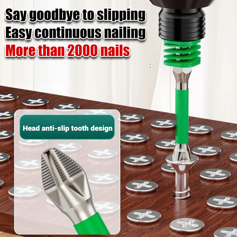 Magnetic Screwdriver Bit Set – S2 Alloy Steel, Anti-Slip Phillips Tip & 65/90/110mm Lengths